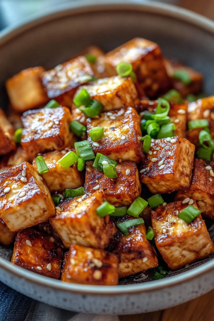 Crispy Honey Garlic Tofu