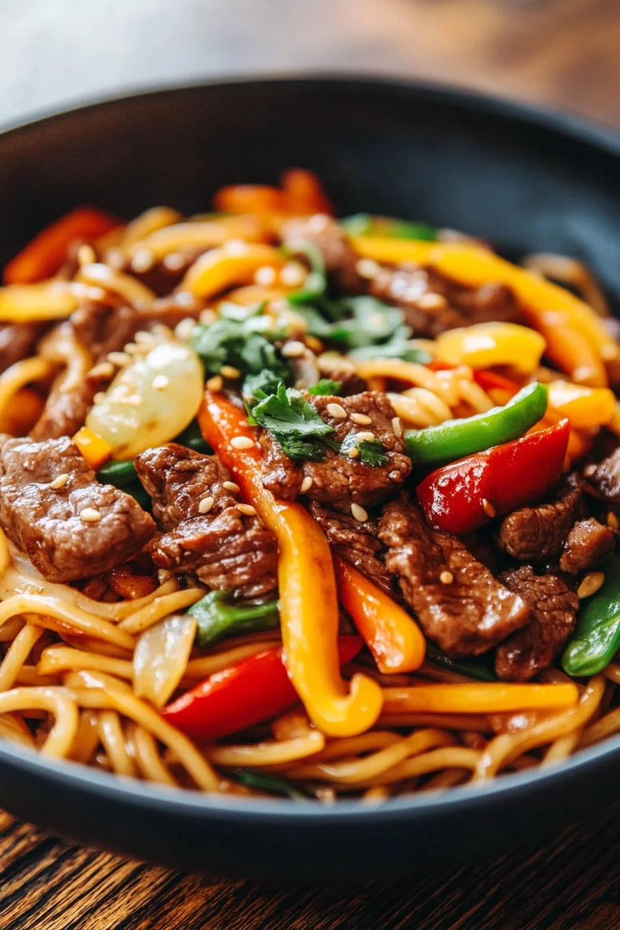 Beef Stir Fry with Linguini