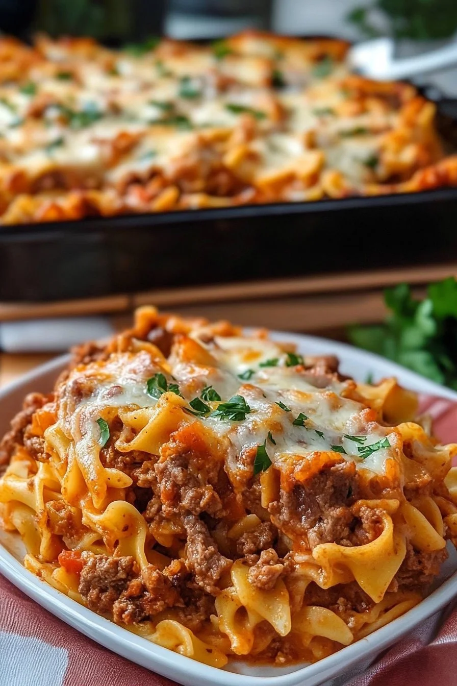 Beefy Sour Cream Noodle Bake