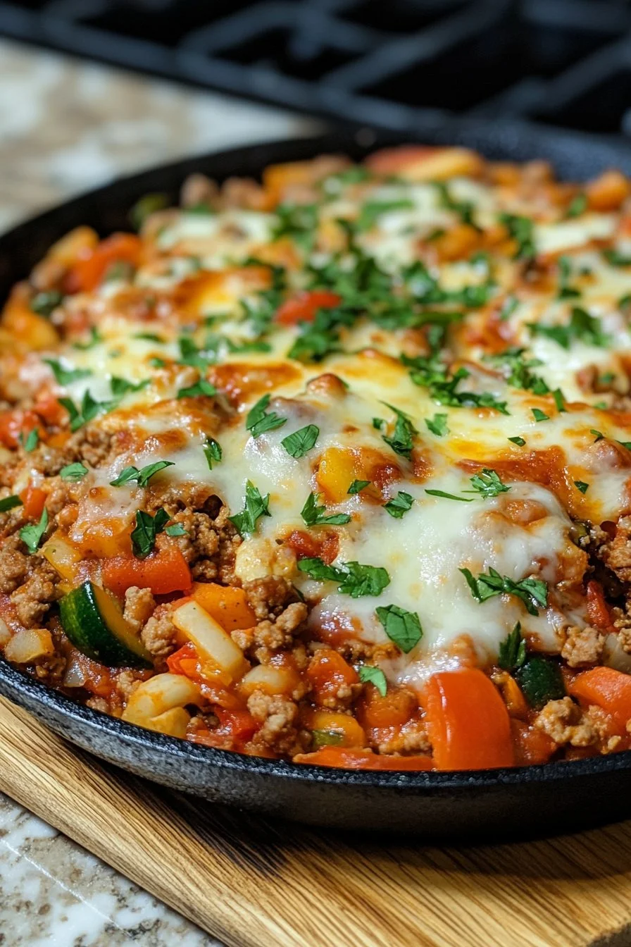 Italian Ground Turkey & Veggie Skillet
