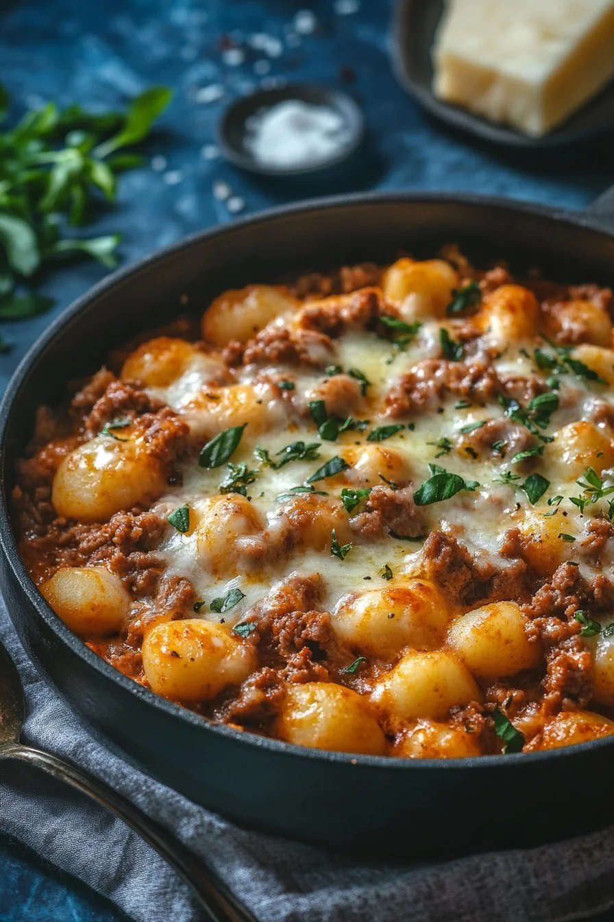 Creamy Ground Beef Gnocchi