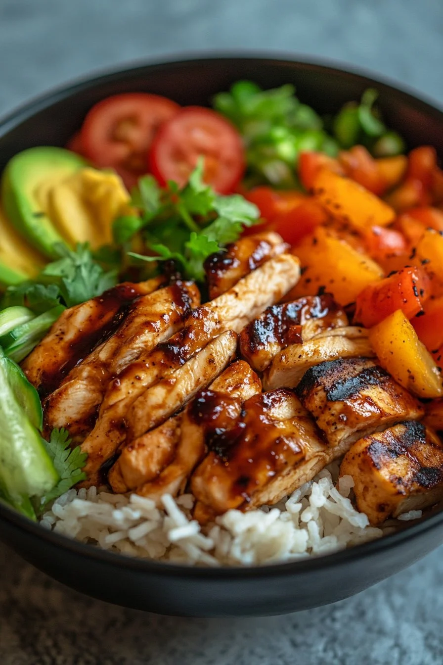 High Protein BBQ Chicken Ranch Bowl