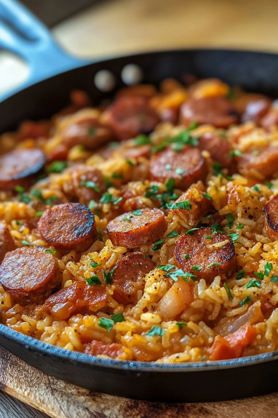 Kielbasa and Rice Skillet