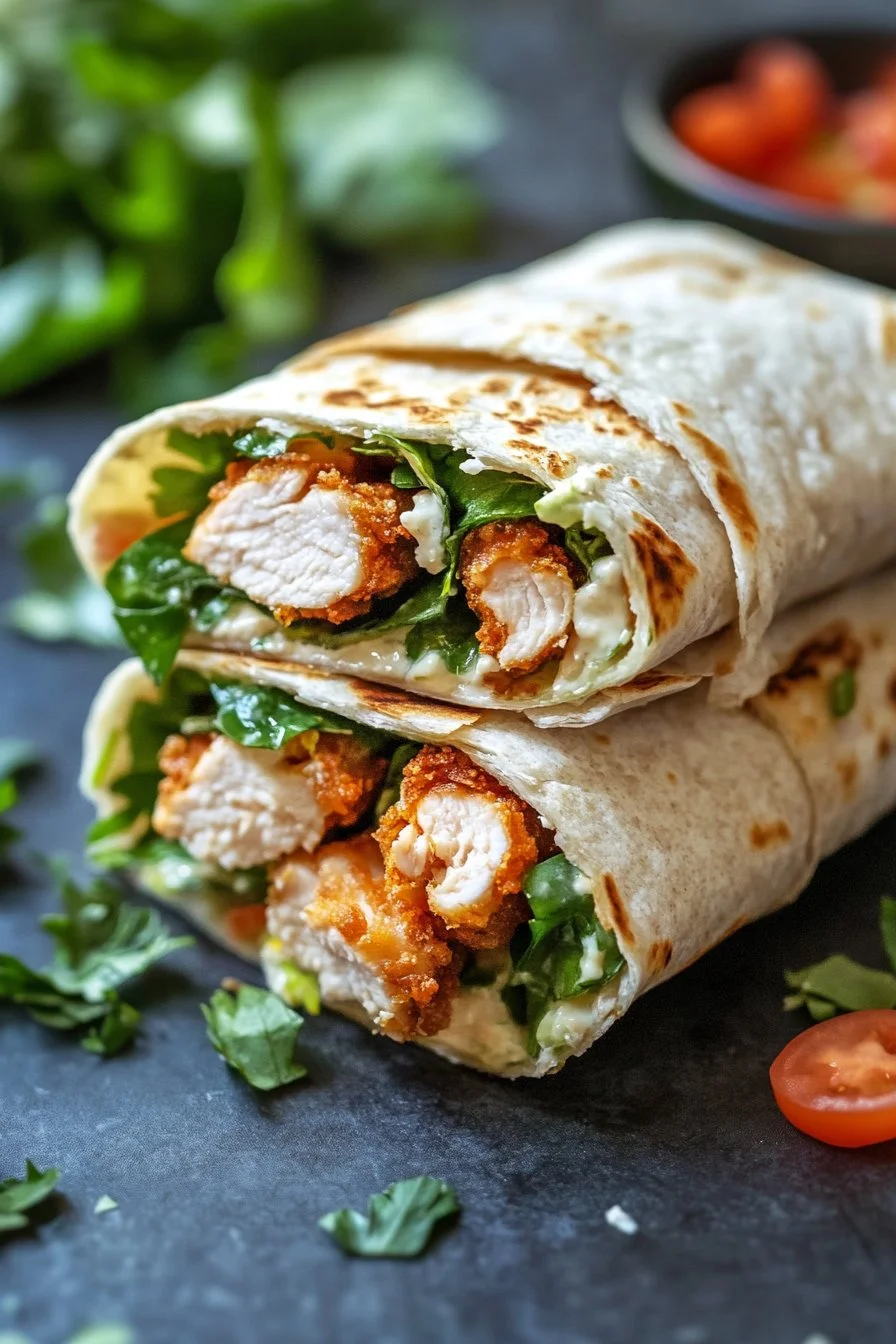 Crispy Chicken Caesar Wrap