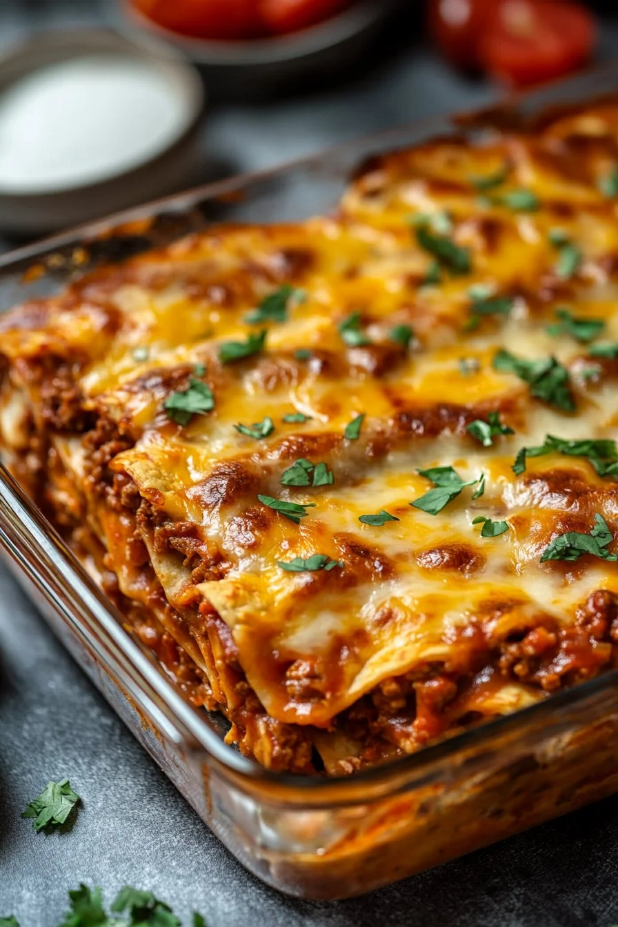 Beef Enchilada Casserole