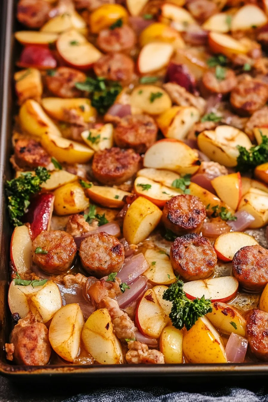 Chicken Apple Sausage Sheet Pan Dinner