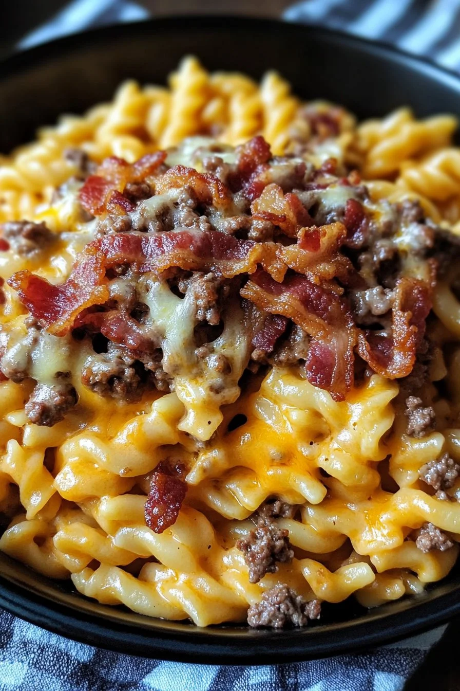 Loaded Bacon Cheeseburger Pasta