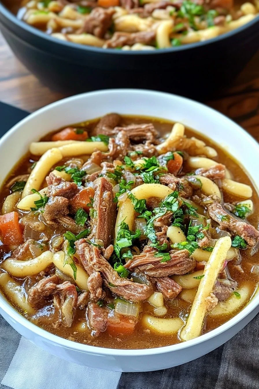 Slow Cooker Beef & Noodles