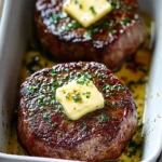 Delicious air fryer filet mignon plated with herbs and spices