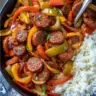 Delicious Cajun Sausage and Peppers Skillet ready to serve