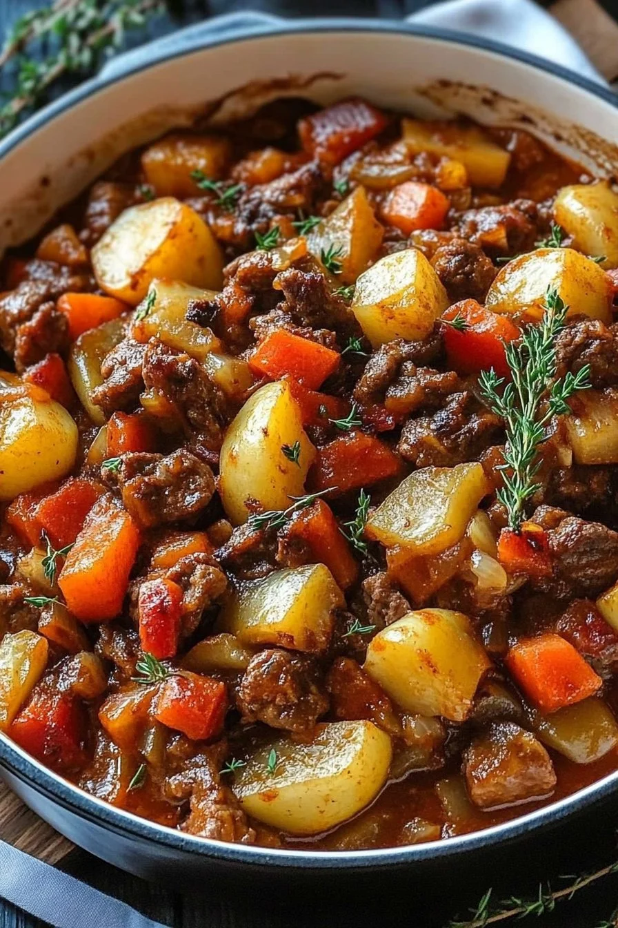 Saucy Beef and Vegetable Casserole