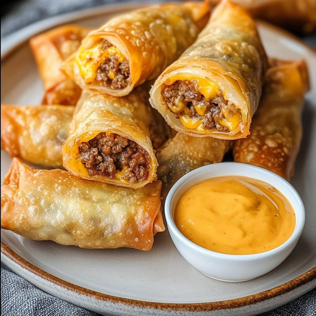 Delicious cheeseburger twists served with fresh toppings and condiments.