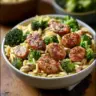 Healthy Chicken Sausage and Broccoli Orzo dish