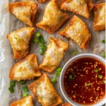 Delicious crispy rice paper dumplings served on a plate