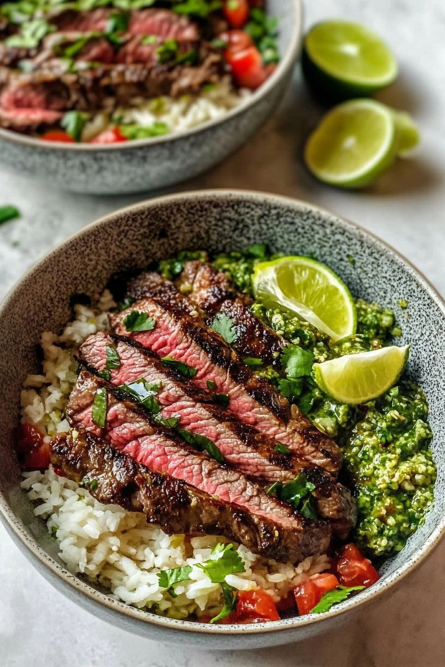 Cilantro Lime Steak Bowls