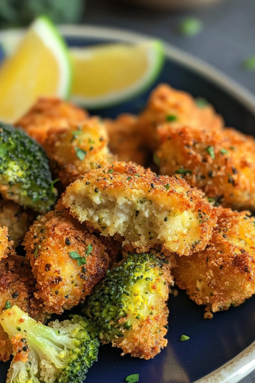 Crispy Broccoli Cheese Nuggets