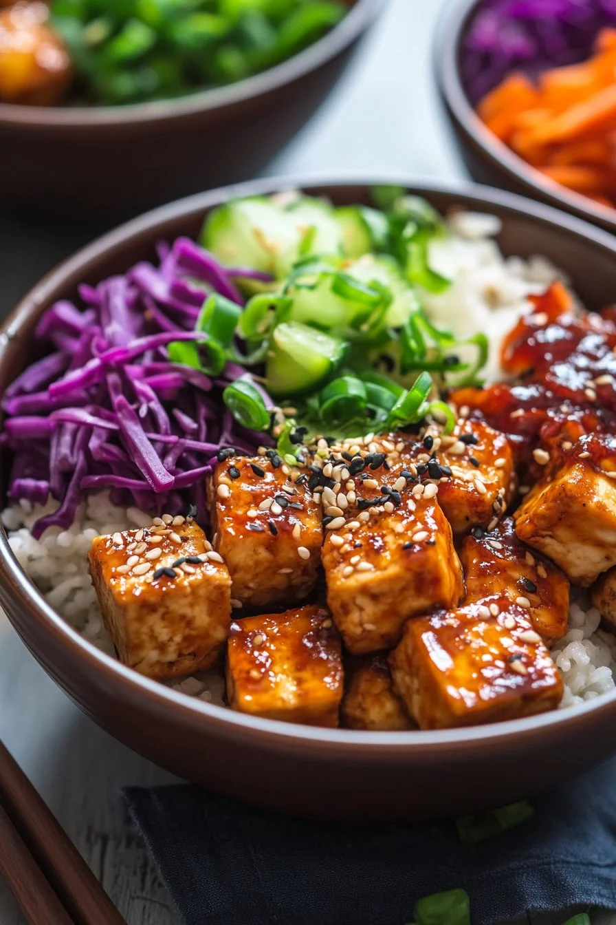 Sticky Tofu Bowls