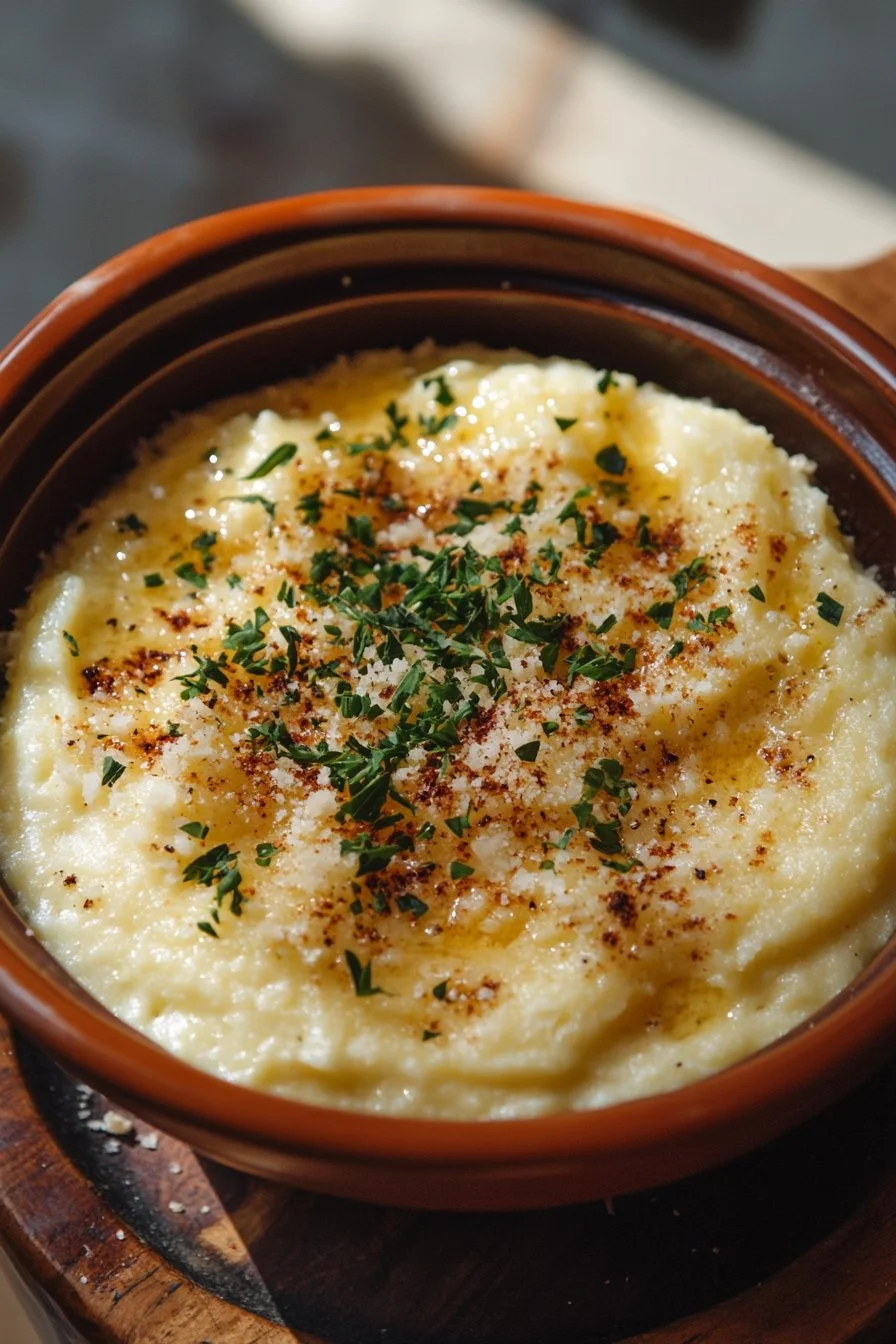 Creamy Garlic and Parmesan Polenta