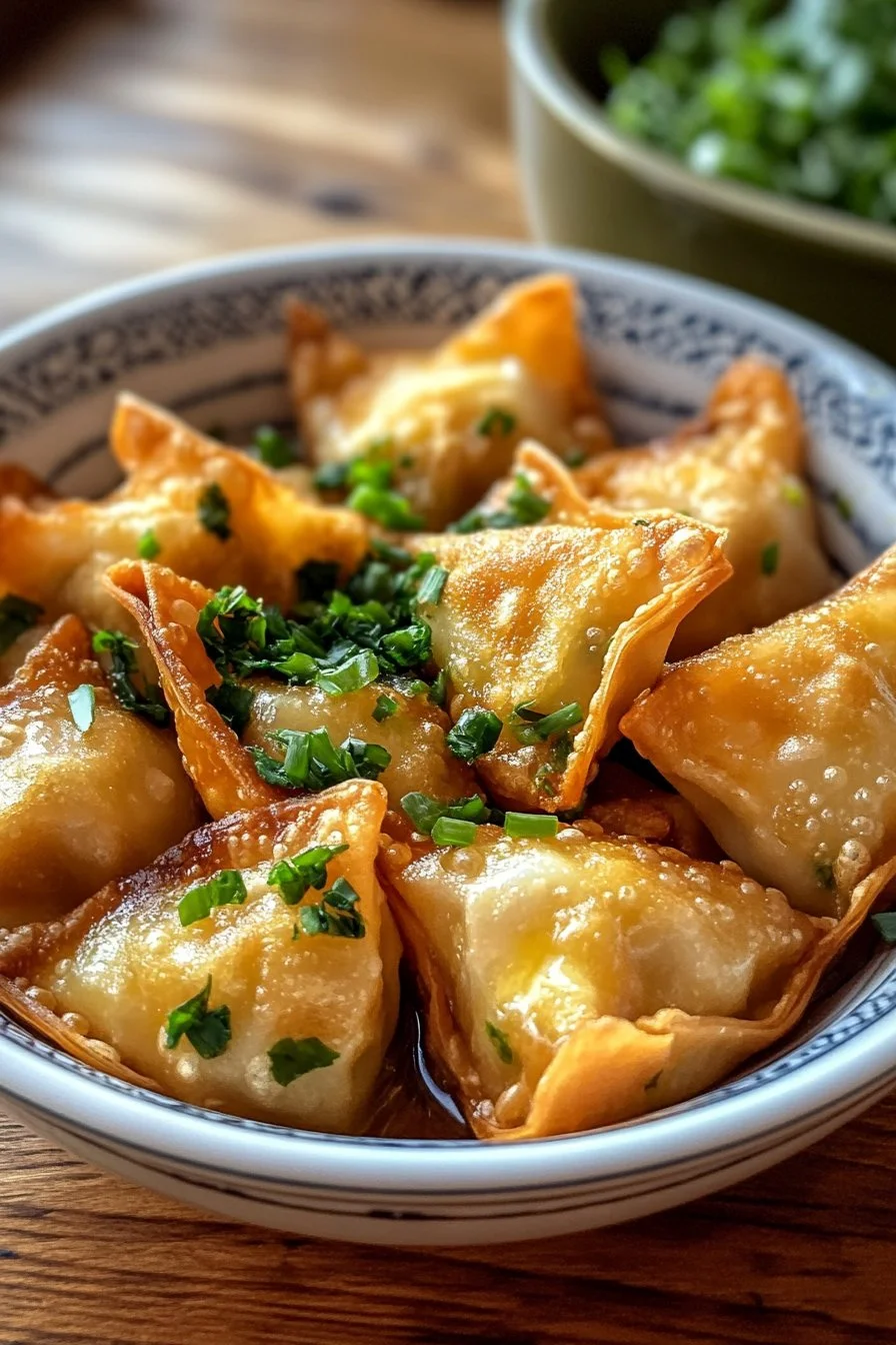 Homemade Tofu and Chive Wontons