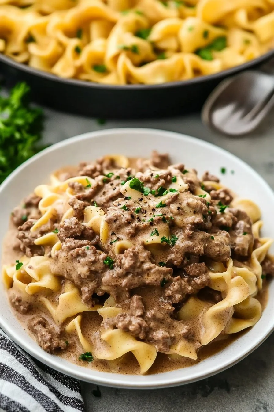 Ground Beef Stroganoff