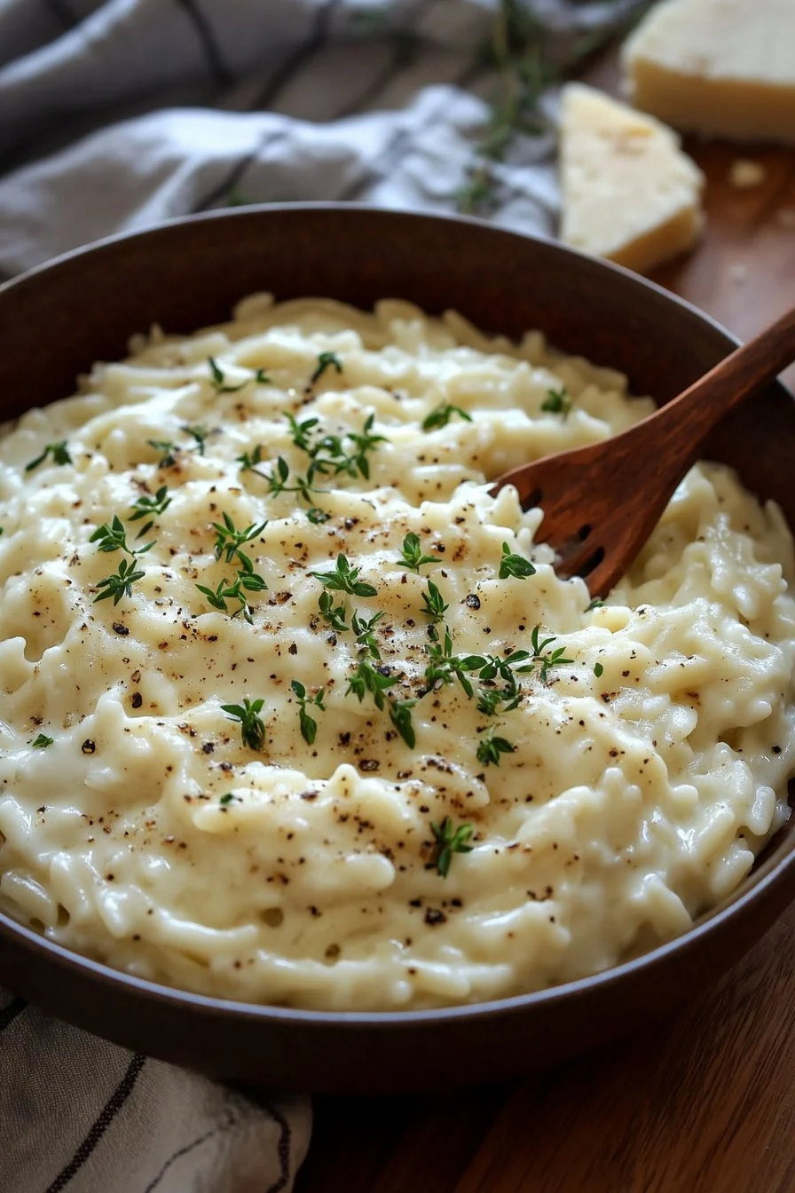 Creamy Cottage Cheese Orzo