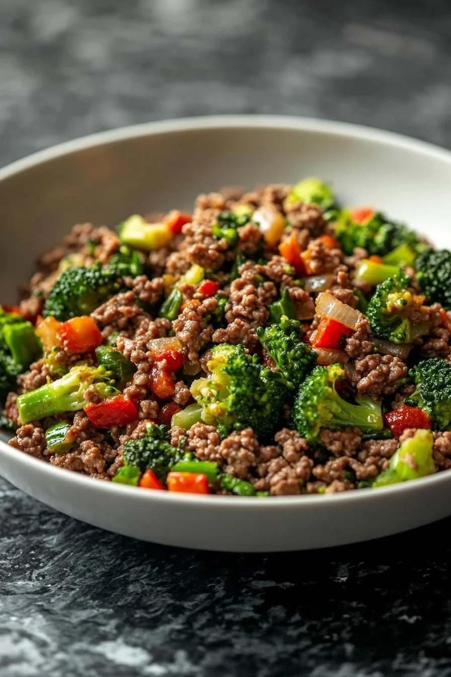 Ground Beef and Broccoli