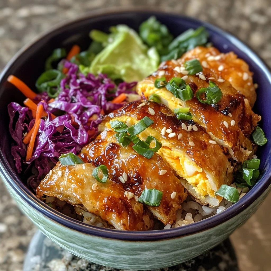 Delicious Paleo Egg Roll Bowl filled with fresh vegetables and savory flavors