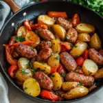 Delicious sausage and potatoes skillet dish, perfect for a quick weeknight dinner.