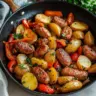 Delicious sausage and potatoes skillet dish, perfect for a quick weeknight dinner.