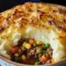 Delicious Shepherd's Pie with layered meat and mashed potato topping