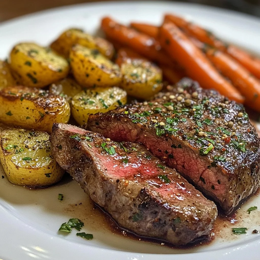 Delicious steak dinner served with gourmet sides and sauces