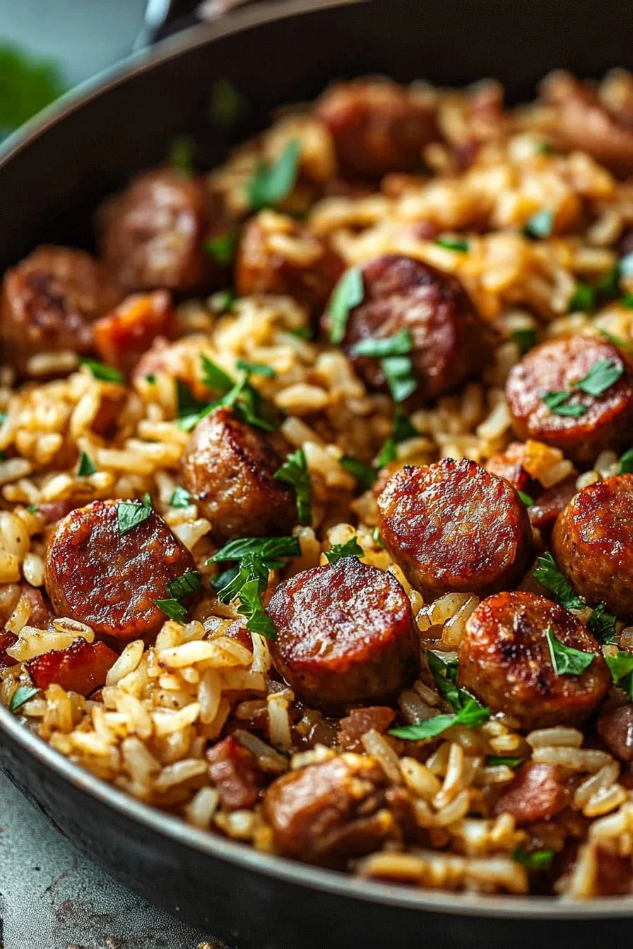 Cajun Sausage and Rice Skillet