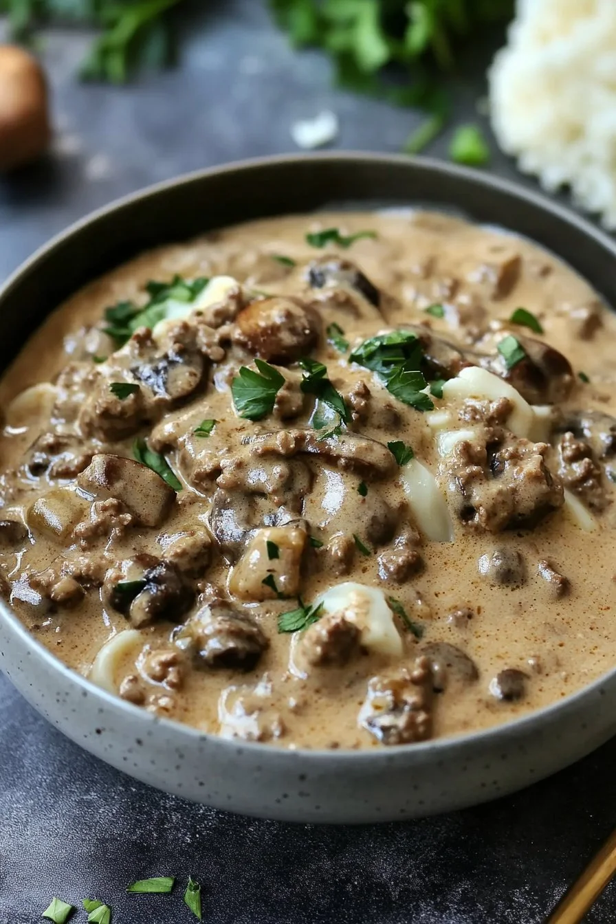 30-Minute Ground Beef Stroganoff
