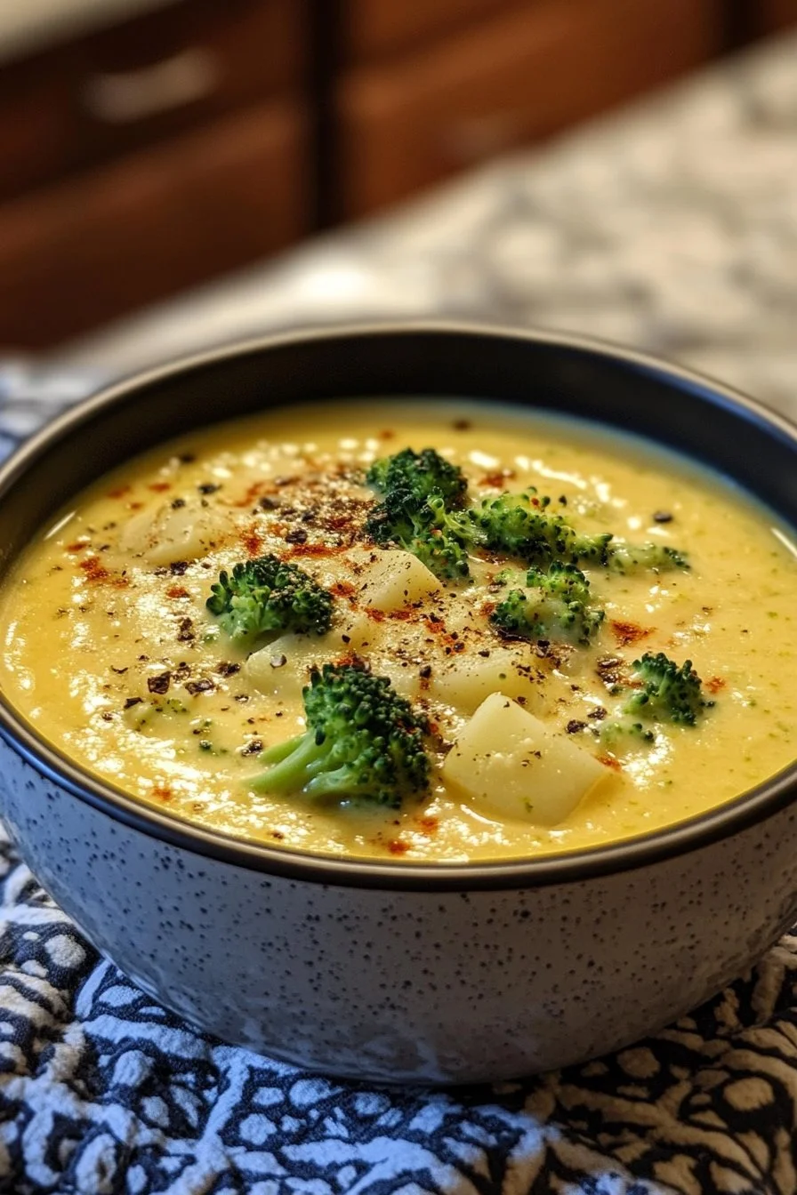 Broccoli Potato Cheese Soup Recipe
