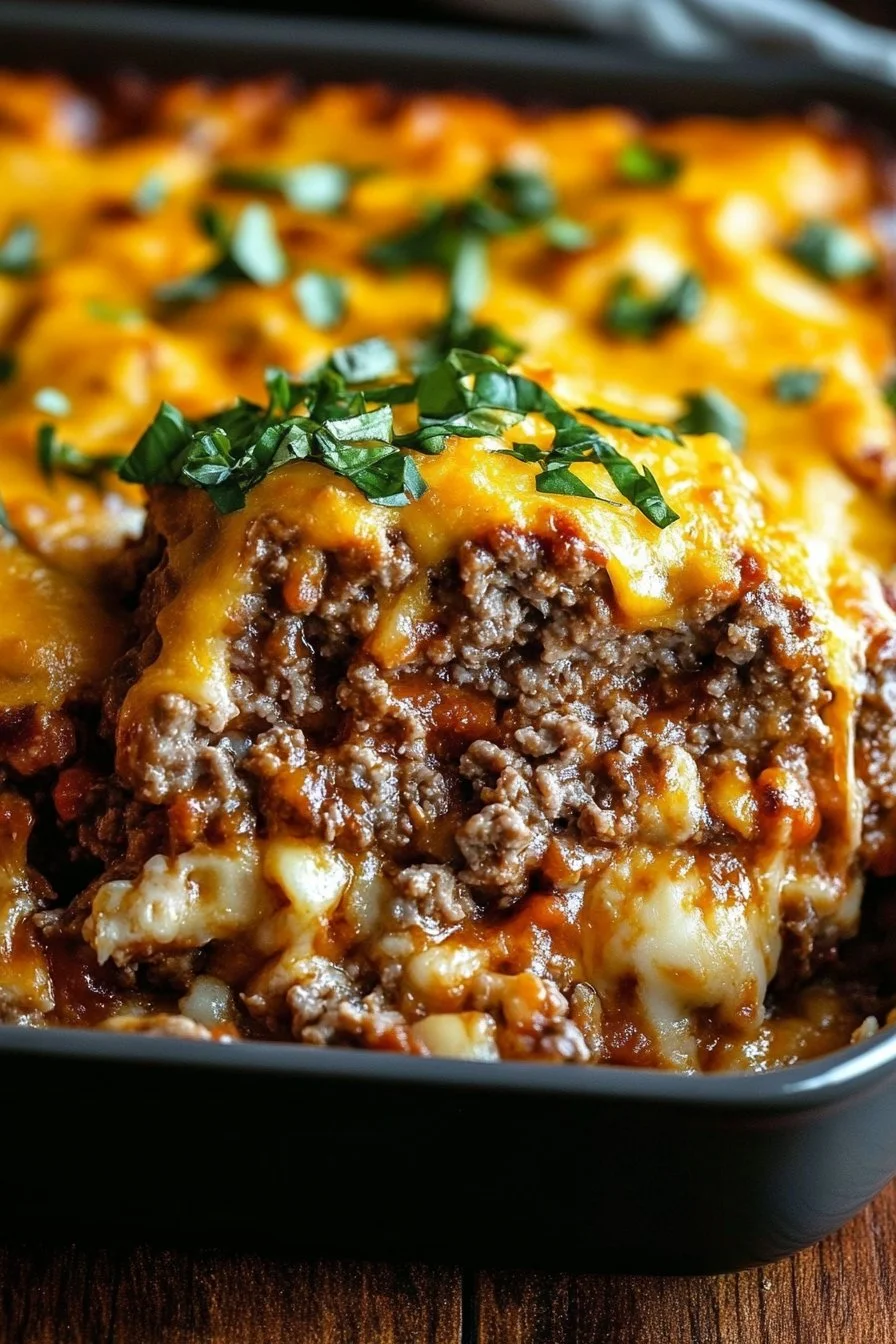 Cheesy Loaded Meatloaf Casserole