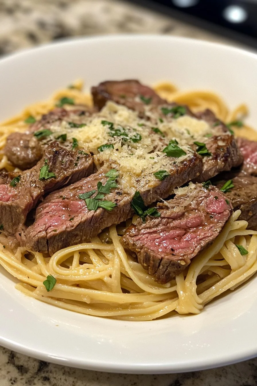Cowboy Butter Steak Pasta Recipe