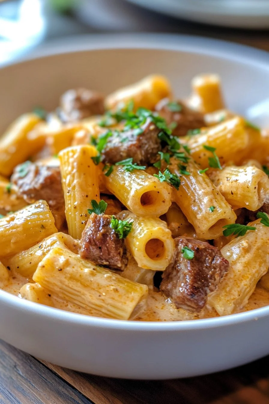 Creamy Cajun Steak Tips Recipe – Easy Cheesy Rigatoni Parmesan Dinner