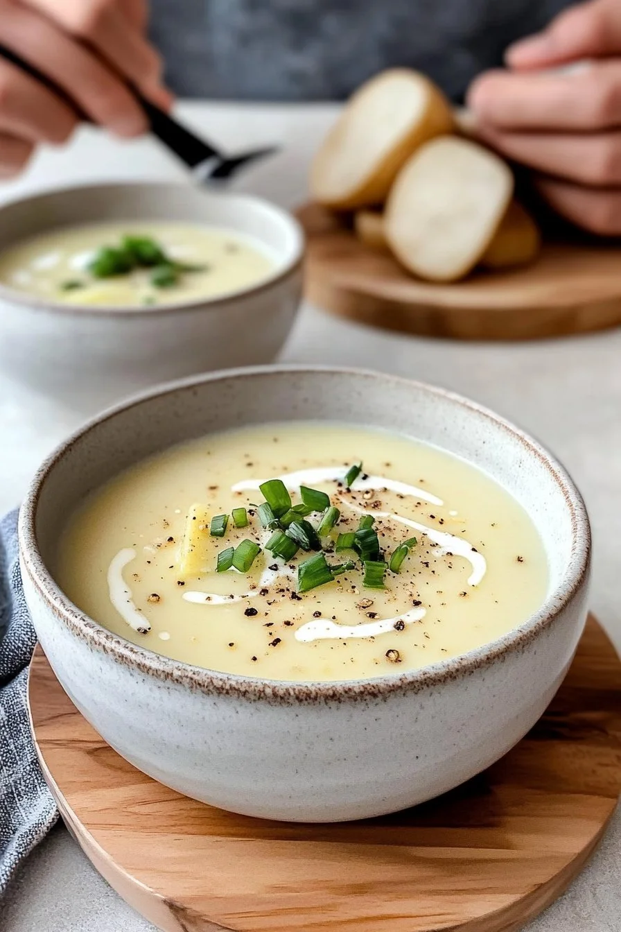 Creamy Potato Leek Soup with Skyr