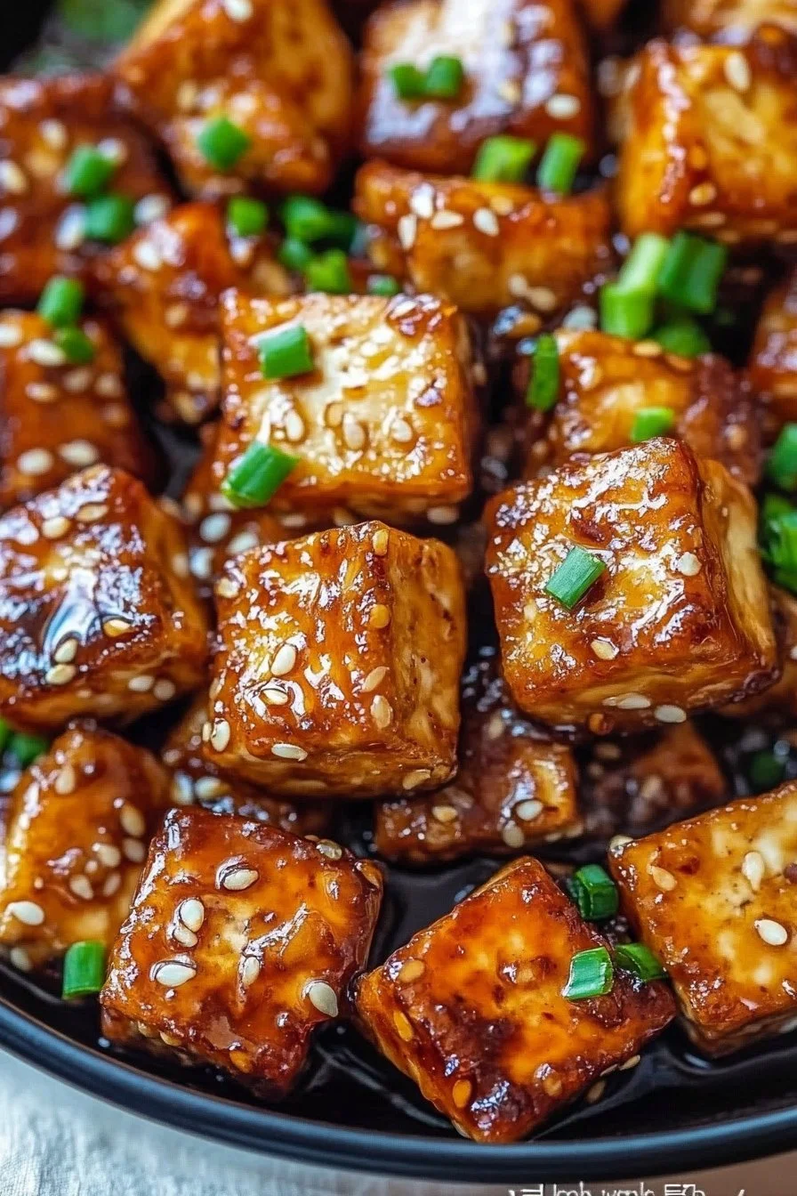 Crispy Honey Garlic Tofu