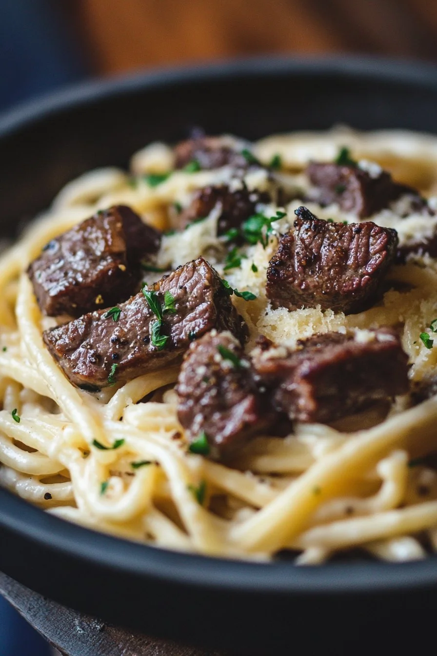 Decadent Creamy Steak Pasta