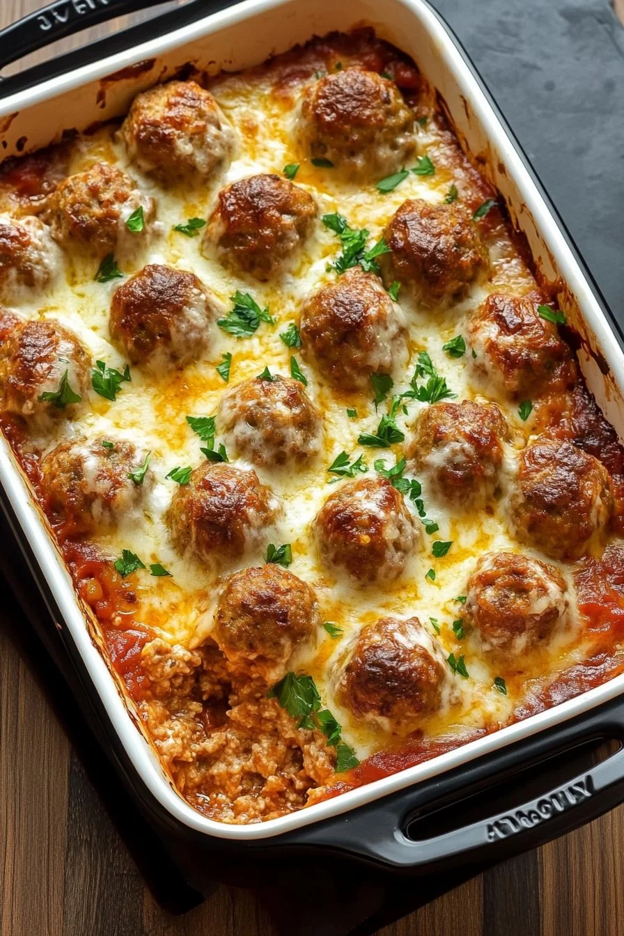 Dump-and-Bake Meatball Casserole