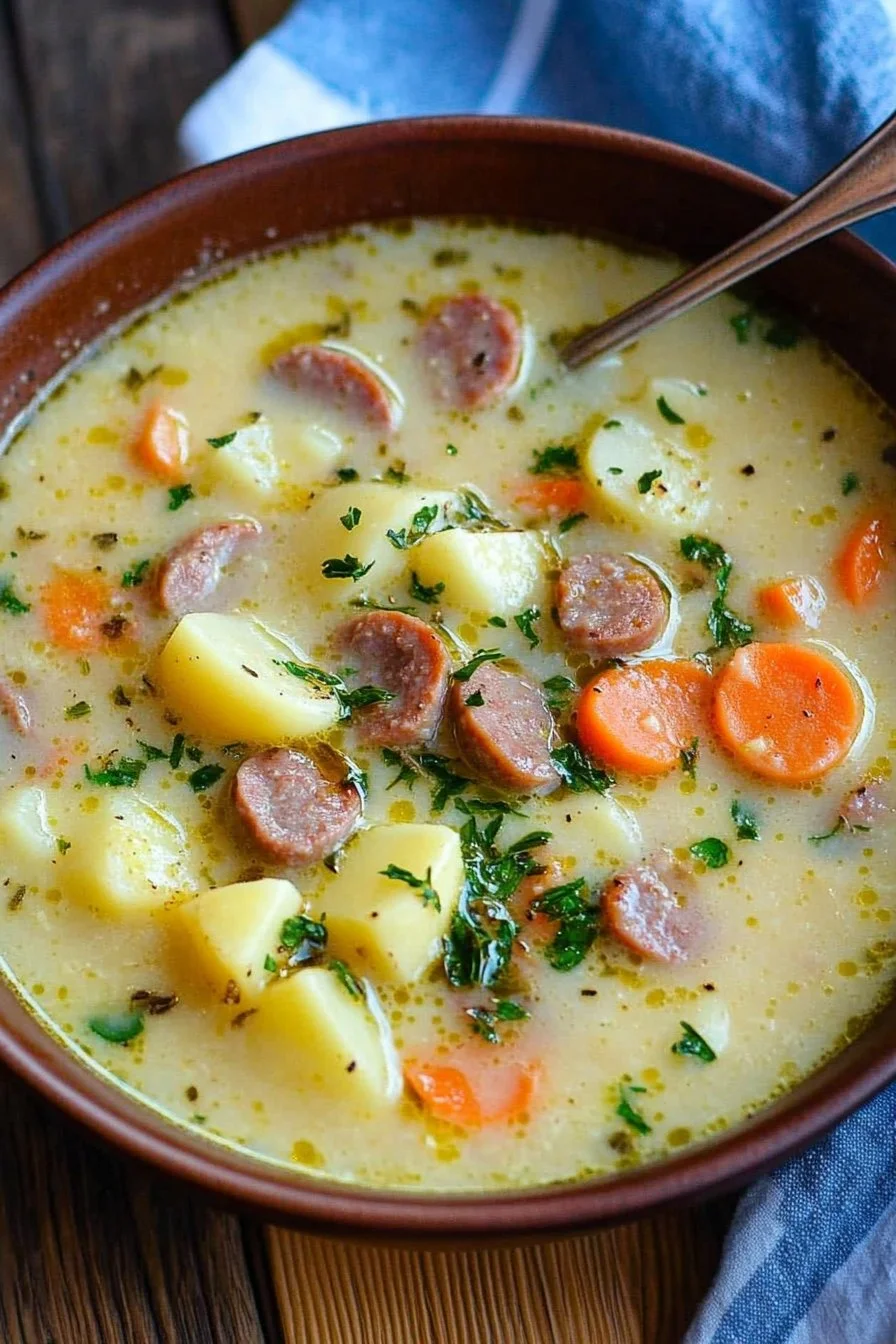 Grandma's Potato Soup with Sausages