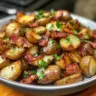 Delicious Honey Bacon Roasted Potatoes with crispy bacon and honey glaze.