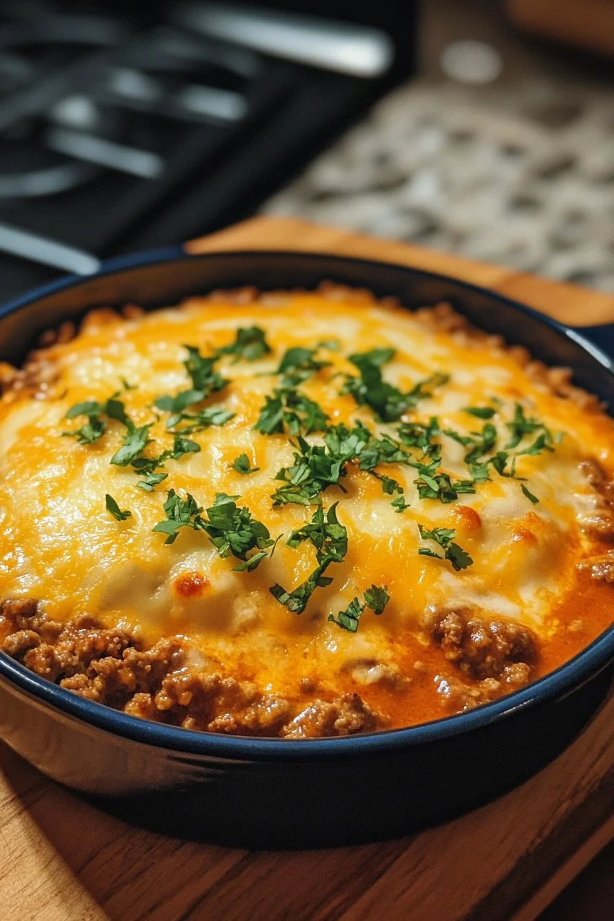 Keto Mexican Ground Beef Casserole