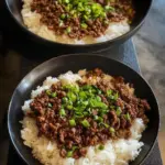 Delicious Korean Beef Bowl with tender beef and colorful vegetables
