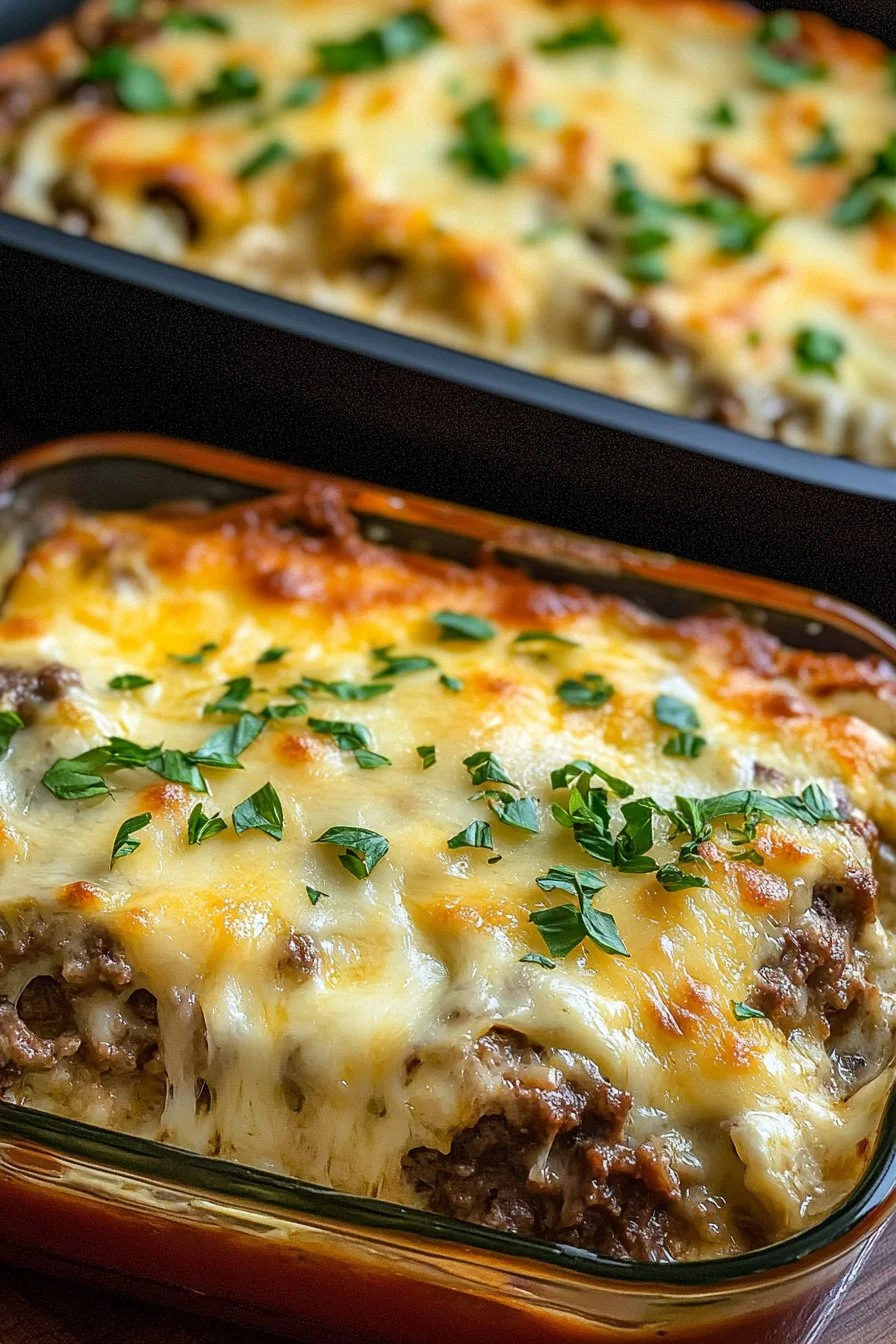 Low-Carb Philly Cheesesteak Casserole