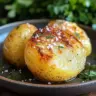 Perfectly baked potatoes served restaurant-style with toppings.
