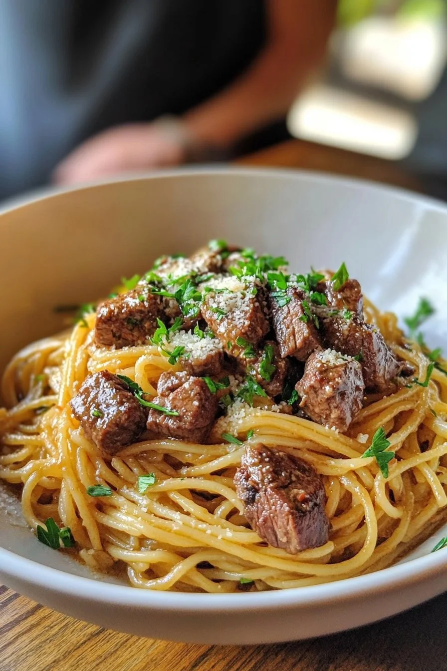 Steak pasta