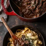 Delicious slow-cooked short rib ragù served over pasta