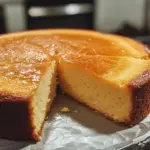 3-Ingredient Yogurt Cake served on a plate with fresh fruit